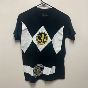 Power Rangers Black Ranger T-Shirt Black Size S Mammoth
